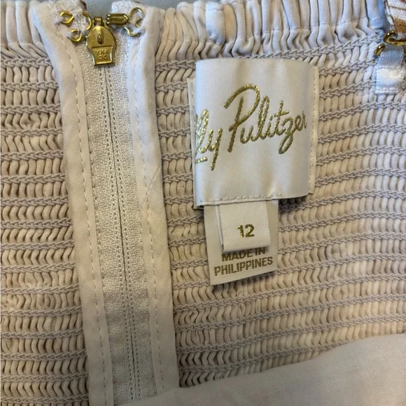 Lilly Pulitzer Cream and Brown Tropical Midi Dress - Picture 2 of 2